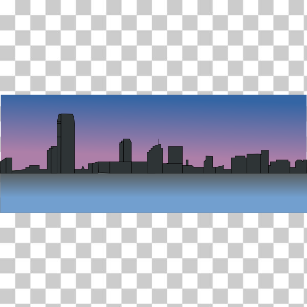 SVG New Jersey skyline vector drawing