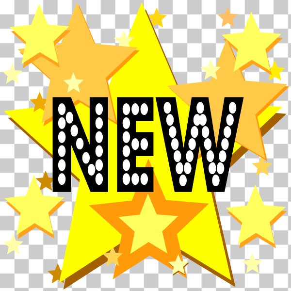 SVG New on stars sign vector image