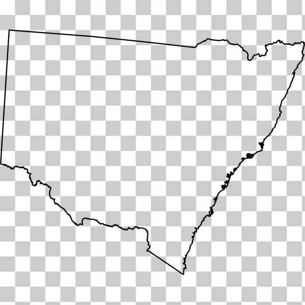 SVG New South Wales map outline vector clip art