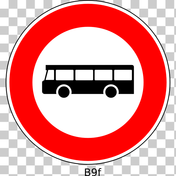 SVG No buses road sign vector image
