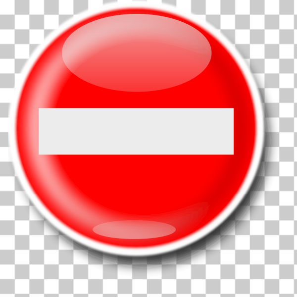 SVG No entry traffic roadsign with reflection vector image