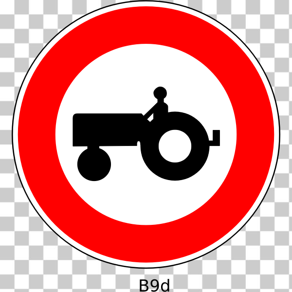 SVG No tractors road sign vector image