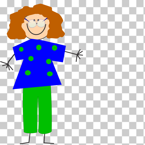 SVG Old lady wearing glasses