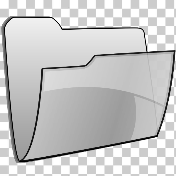 SVG Open folder vector drawing