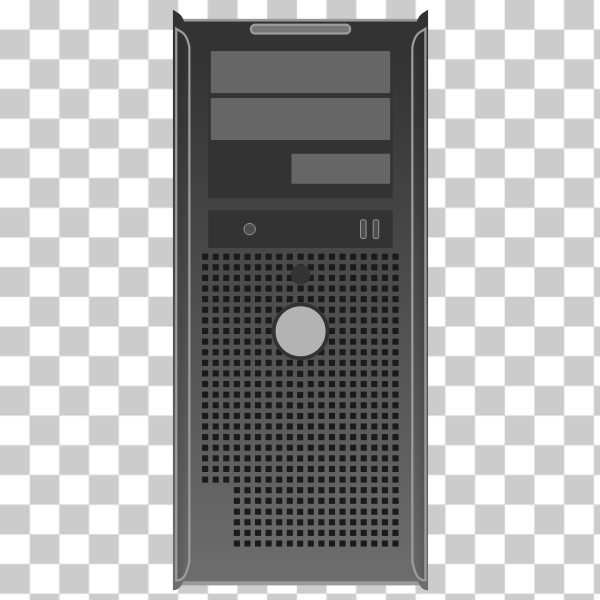 SVG OptiPlex GX300 server vector drawing