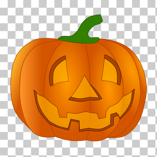 SVG Orange smiling pumpkin vector clip art