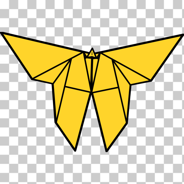 SVG Origami butterfly vector image