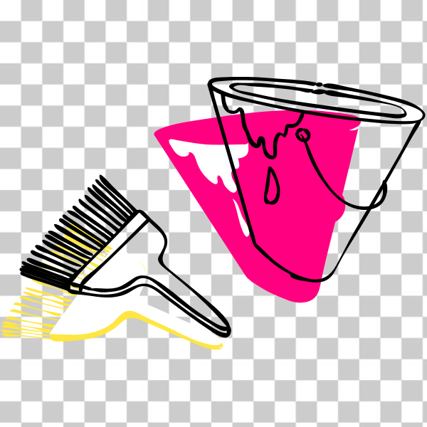 SVG Paint and brush vector illustration