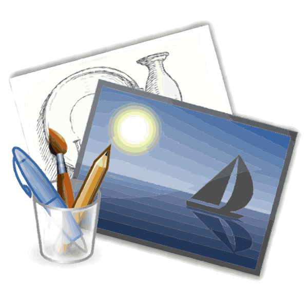 SVG Painting and drawing vector illustration