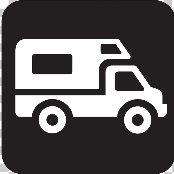 SVG Pictogram for RV camp ground vector image