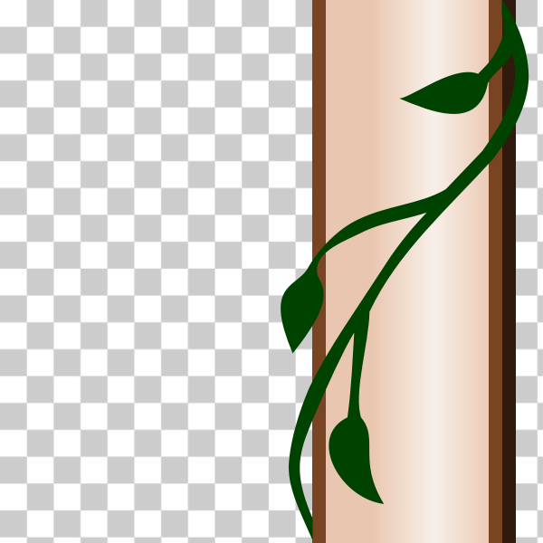 SVG Pillar with ivy branch border detail vector image