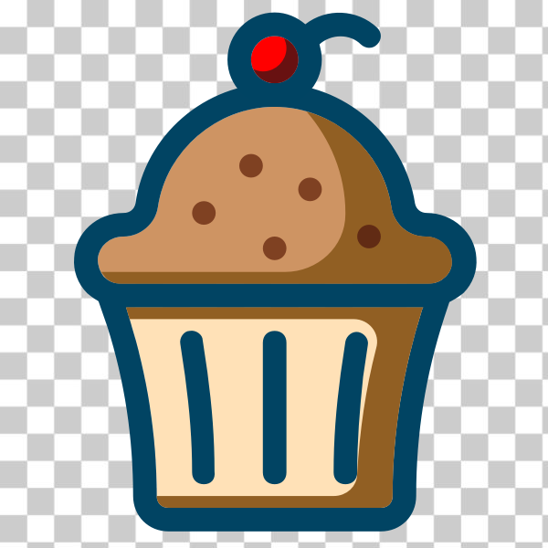 SVG Pink cupcake vector image