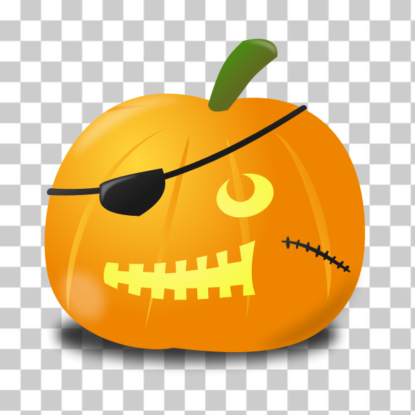 SVG Pirate pumpkin vector graphics