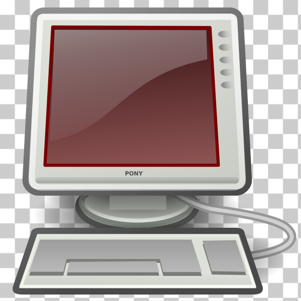 SVG Pony red desktop computer vector image