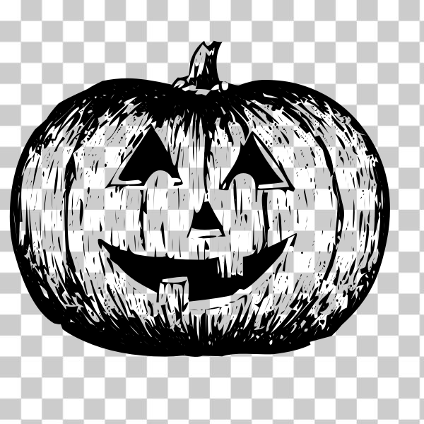 SVG Pumpkin lantern scanned copy vector image