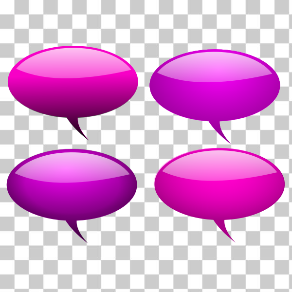 SVG Purple shaded callouts selection vector drawing