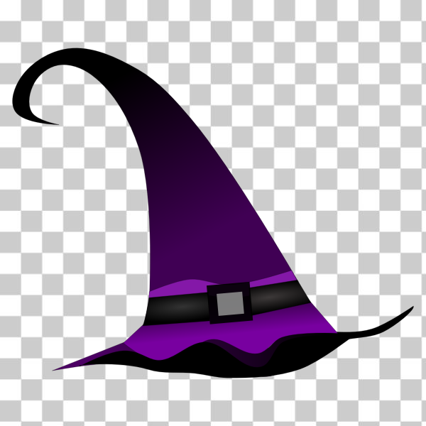 SVG Purple witch hat vector clip art