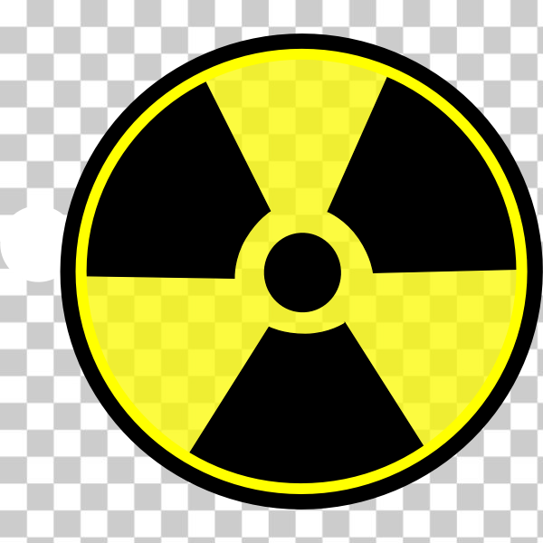 SVG Radioactive warning label vector clip art