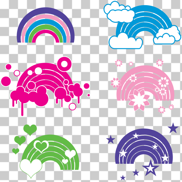 SVG Rainbow decoration vector image