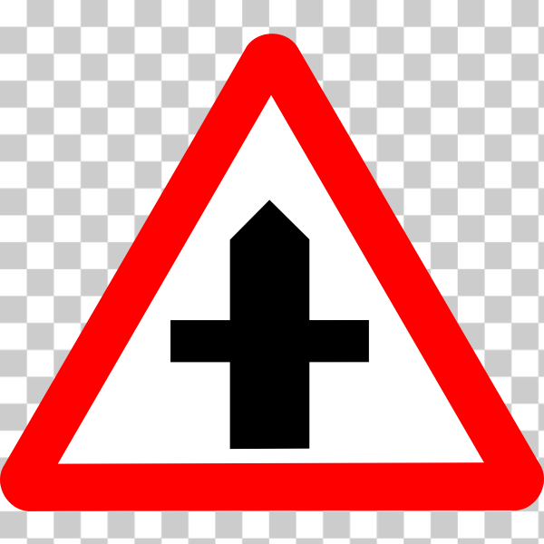 SVG Road intersection traffic sign vector image