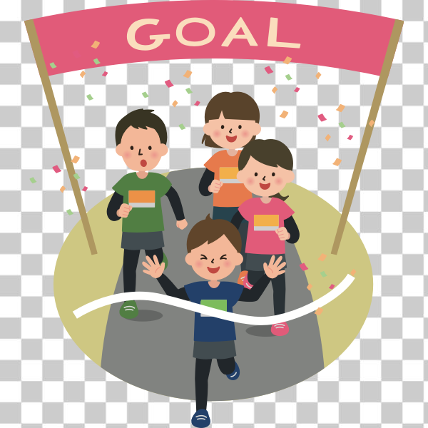 SVG Runners in finish line