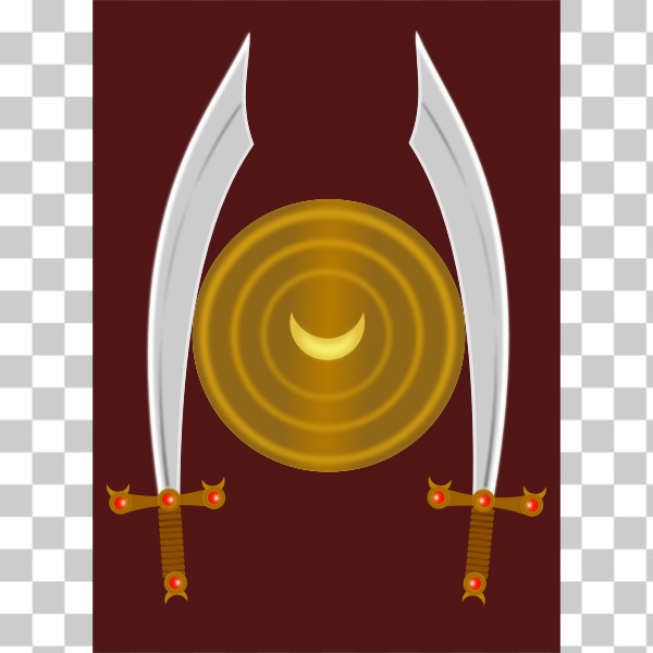 SVG Sabres with moon vector image