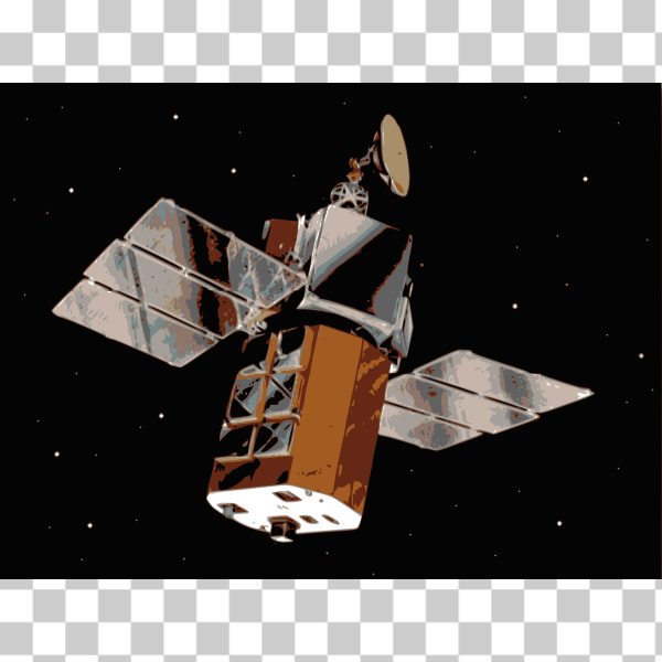 SVG Satellite in space vector illustration