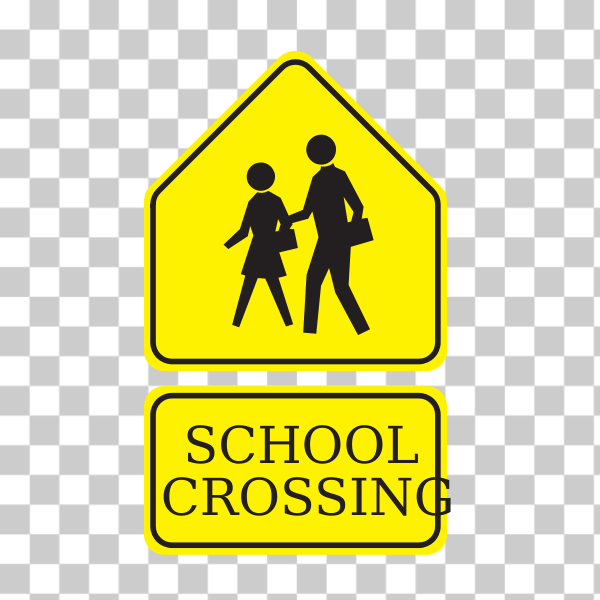 SVG School crossing sign vector clip art