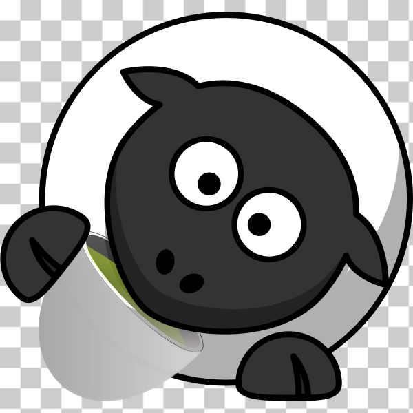 SVG Sheep drinking tea vector image