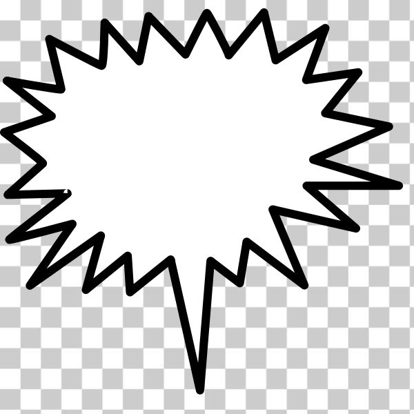 SVG Shocking callout bubble vector drawing
