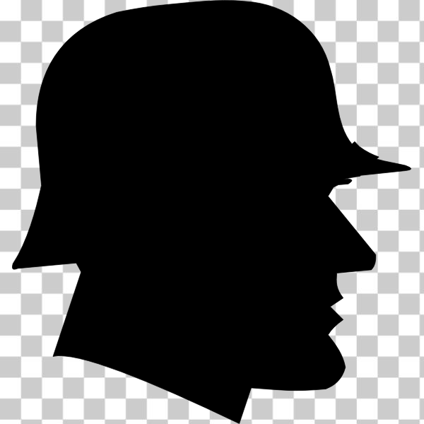SVG Silhouette vector clip art of German soldier