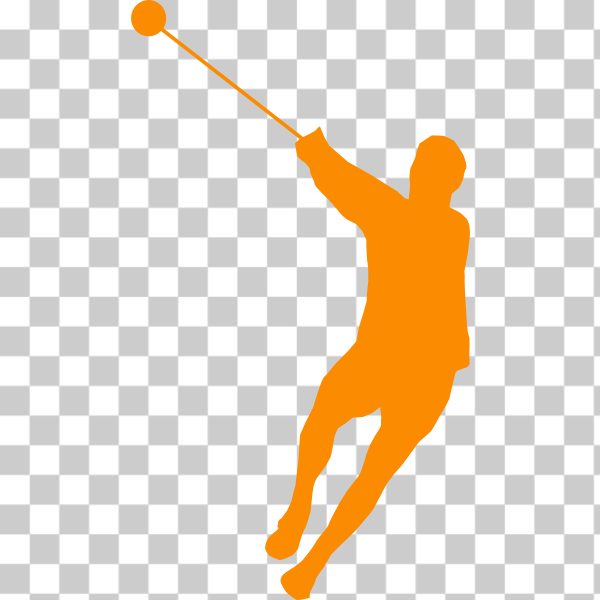 SVG Silhouette vector illustration of hammer thrower