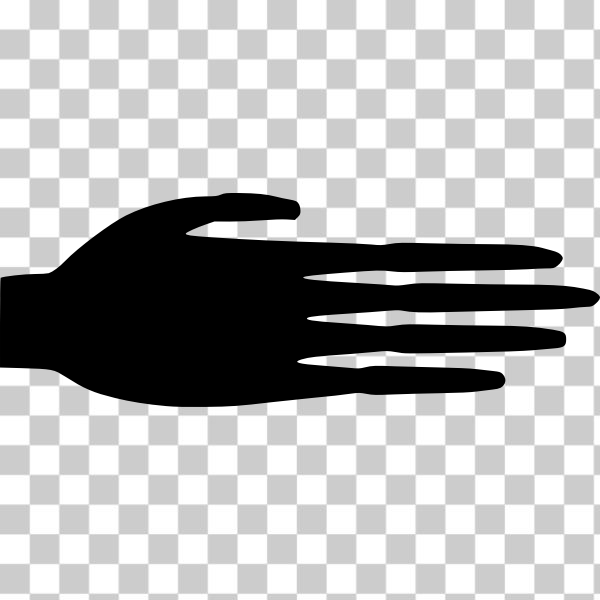 SVG Silhouette vector illustration of human hand