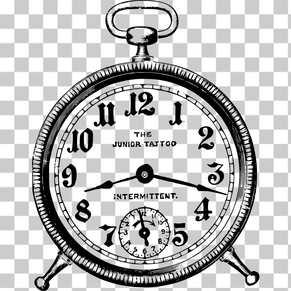 SVG Small vintage alarm clock vector graphics