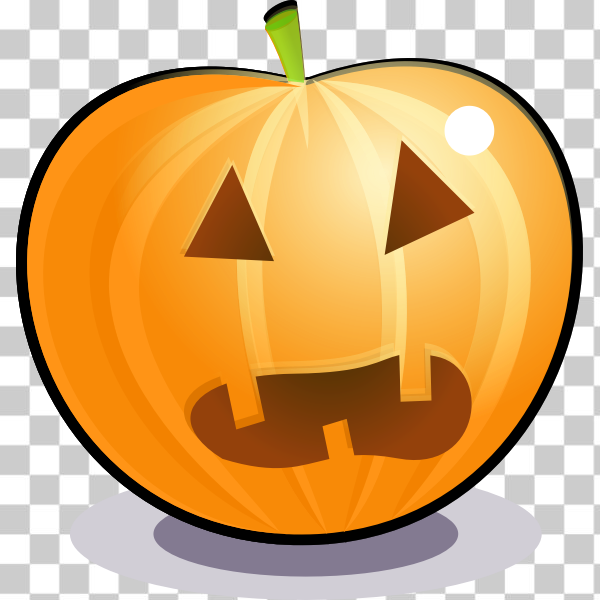 SVG Spooky orange pumpkin vector illustration