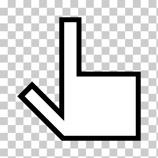 SVG Squarey hand pointing up vector image