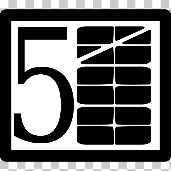SVG Stack five sideways pictogram vector image