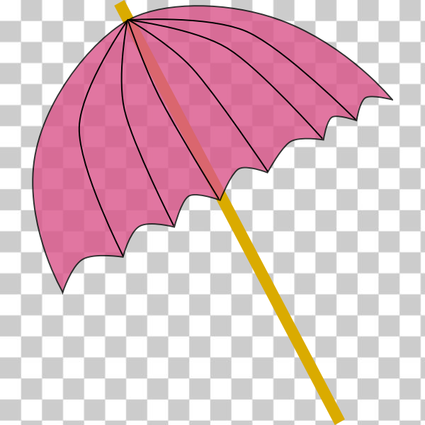 SVG Summer pink umbrella vector illustration