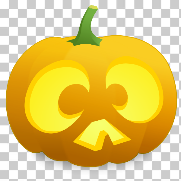 SVG Surprised pumpkin vector image
