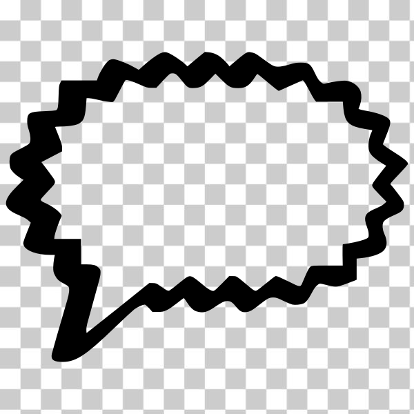 SVG Surprised speech bubble vector graphics