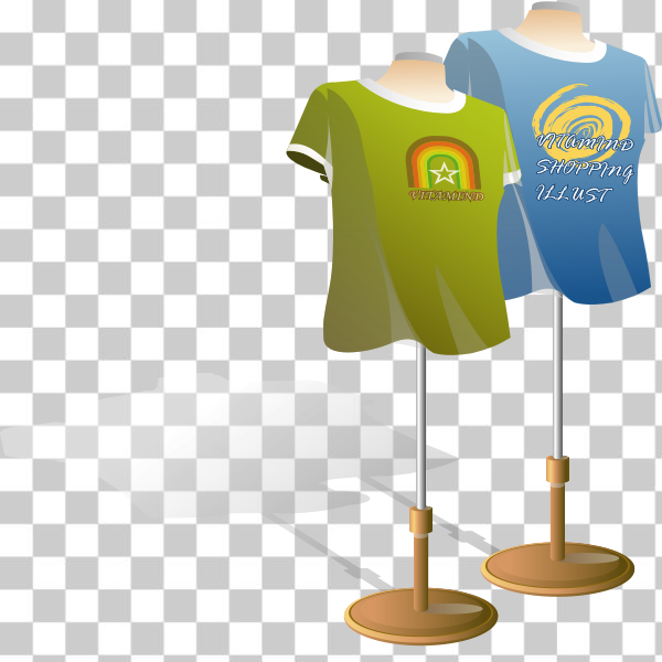 SVG T-shirts stands with shirts on vector image