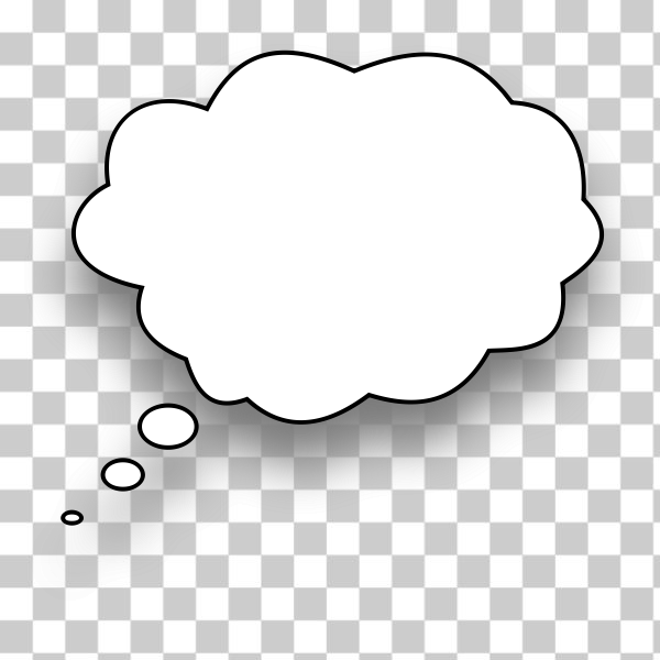 SVG Thinking bubble direction left vector image