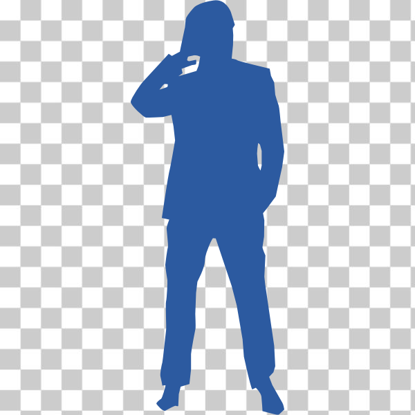 SVG Thinking man silhouette vector image