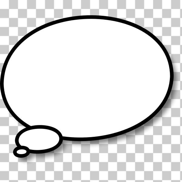SVG Thought callout bubble left vector image