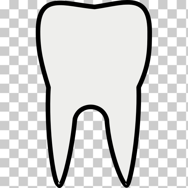 SVG Tooth line art vector clip art