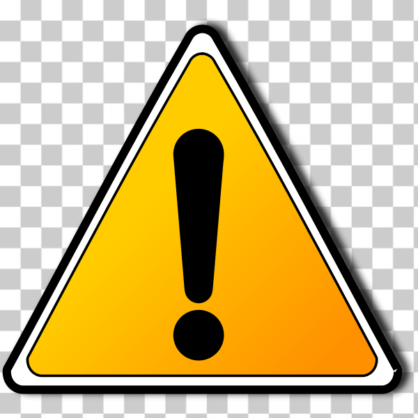 SVG Triangle warning sign with an exclamation mark vector drawing