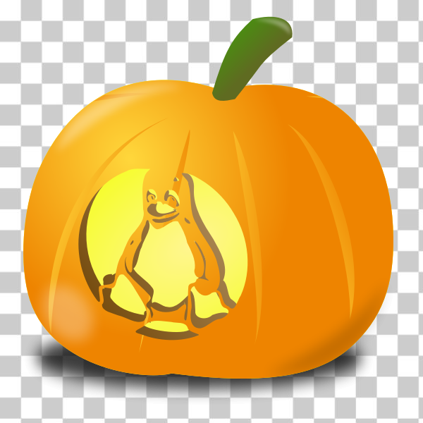 SVG Tux pumpkin vector illustration