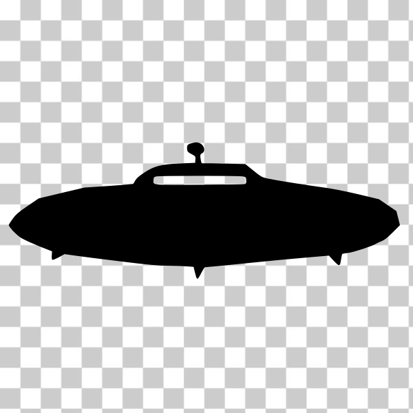 SVG UFO silhouette outline