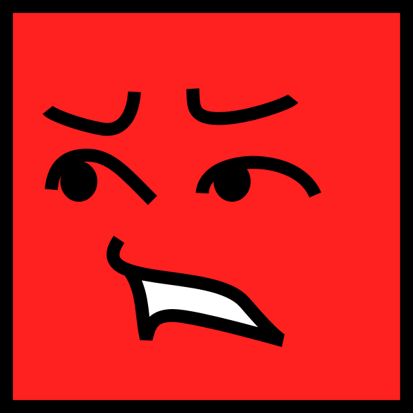 SVG Upset smiley icon vector illustration