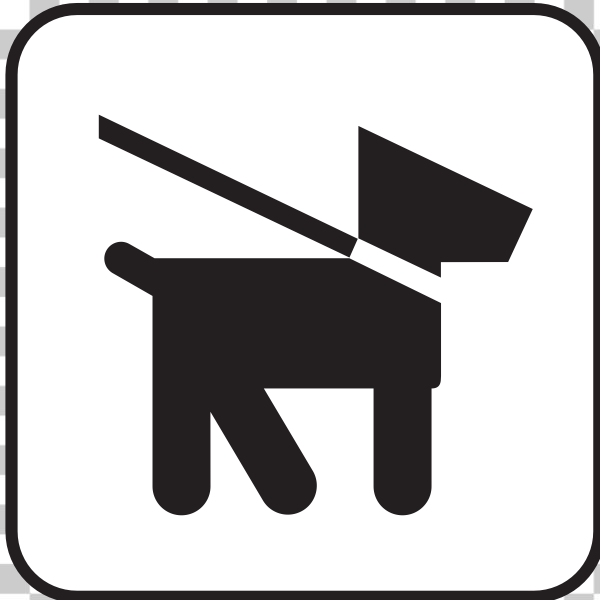 SVG US National Park Maps pictogram allowing dog walks on lead only vector image